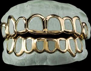 Grillz à dents en or massif 10K 14K personnalisé Grillz à coupe permanente fine en argent 925 avec coupe profonde incluse - Product Image 5