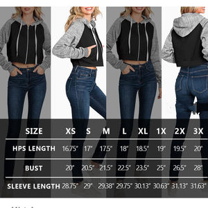 Sudaderas con capucha ecológicas para mujer, ropa con impresión de logotipo personalizado, sudaderas de manga larga, Sudadera corta con capucha para mujer - Product Image 6