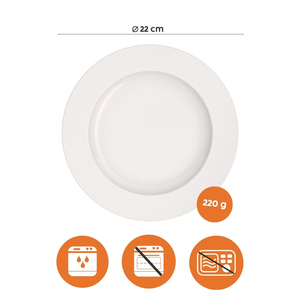 Plato de Desayuno Elegante de Melamina ORNAMIN para Restaurantes, Hoteles y Uso Comercial |   Libre de BPA |   Duradero |   Apto para lavavajillas |   22 cm - Product Image 3