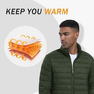 Chaqueta Acolchada con Logotipo Personalizado, Proveedor OEM, Impermeable, Ligera, Aislante, Ropa de Abrigo de Invierno para Hombre, Venta al Por Mayor 2025 - Product Image 3