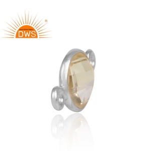 Vente chaude Fine Sterling Silver Naturel Vert Améthyste Gemme Connecteur Bijoux Personnalisés Pour Les Femmes Cadeau Pour Elle - Product Image 3