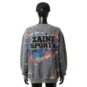 Sudadera de mujer Premium Fleece Tie Dye Effect Streetwear Look Chenille Patch Logo Impresión personalizada Mujeres sudaderas transpirables - Product Image 2