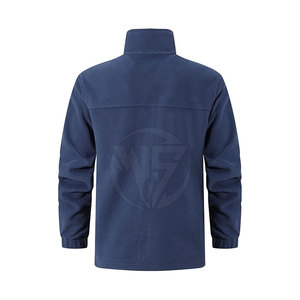 Chaqueta de lana con cremallera completa Chaqueta de lana de color sólido con cuello vuelto de invierno Chaqueta de lana con estampado de logotipo personalizado - Product Image 2