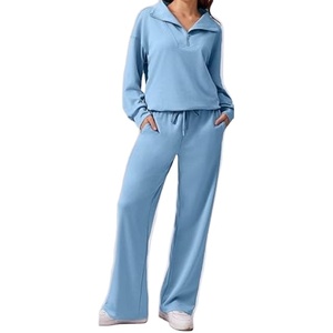 Plain Color Women Tracksuit Street Wear New Arrival Women Track Suit for Adult Custom Casual 100% Cotton Women Tracksuit - Product Image 3