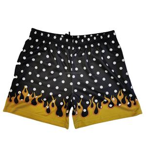 กางเกงขาสั้นตาข่ายสำหรับผู้ชายกางเกงขาสั้นผ้าโพลีเอสเตอร์แบบเรียบสำหรับใส่เล่นยิมไซส์ใหญ่พิเศษพิมพ์ลายโลโก้ - Product Image 3