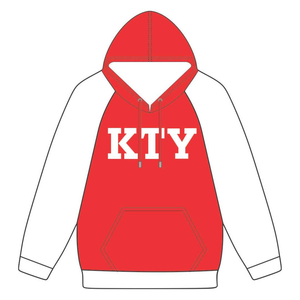 Sudadera con Capucha DST Delta Red Body, Mangas Raglán Blancas, Mezcla de Algodón, Ropa de Hermandad Griega, Divine Nine HBCU, Ropa de Vida Griega - Product Image 2