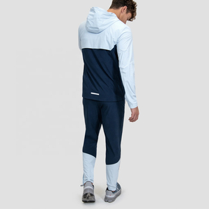 ชุดแจ็กเก็ตกันลมสำหรับผู้ชายเสื้อกันลมสีพื้นระบายอากาศแห้งเร็ว - Product Image 4