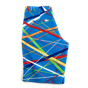 Short de golf pour homme de 9 pouces, entrejambe 90% polyester 10% élasthanne, logo personnalisé, impression par sublimation, motif élastique - Product Image 4