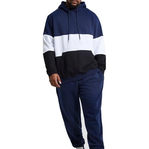 Ensemble Jogging Homme Grande Taille Personnalisable avec Logo – Sweat à Capuche et Pantalon de Survêtement Deux Pièces – Tenue de Sport Décontractée Été Hiver - Product Image 1