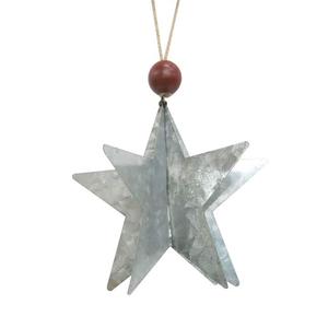 ดาวประดับคริสต์มาสแบบแขวน ทำจากลวดเหล็กพิมพ์ลายทองคำ ของ Chaman India - Product Image 4