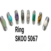 Lot de 100 bagues en acier inoxydable pour femmes, vente en gros, fabrication de bijoux écologiques, style bohème vintage, forme ovale mixte, turquoise - Product Image 2