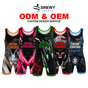 Justaucorps de lutte en spandex et polyester, sublimation, vêtements de lutte personnalisés, justaucorps de lutte camouflage pour jeunes - Product Image 4