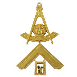 Appareil d'église unisexe pour adultes Maçonnic Regalia Gilt Jewel Worshipful Master Collar for Memphis Misraim Rite Unisex Apparel - Product Image 1