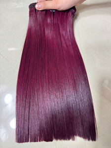 Extensions de cheveux humains vierges Remy vietnamiens de qualité supérieure, double trame, lisses et naturels, cuticules alignées, origine Vietnam, en vrac. - Product Image 1