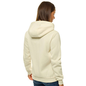 Venta al por mayor de sudaderas con capucha de lana de algodón de moda personalizada con cremallera para las mujeres de estilo Streetwear con logotipo frontal para el invierno - Product Image 3