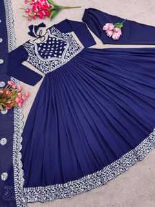Lancement d'un nouveau modèle de robe de soirée et de bas de robe Dupatta Beautiful Sequence Work Functional Wear Trending Dress Readymade - Product Image 2