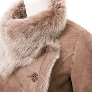 แจ็คเก็ตหนังผู้หญิงคุณภาพสูง พรีเมียม ดีไซน์ใหม่ทันสมัย กันน้ำ เป็นมิตรกับสิ่งแวดล้อม กันลม เสื้อคลุมกันหนาว หนังแกะแท้ สำหรับฤดูหนาว - Product Image 4