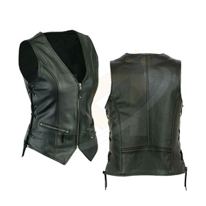 Chaleco de cuero duradero de Invierno para mujer personalizado Diseño de la mejor calidad Venta caliente Chaleco de cuero para mujer En stock - Product Image 1