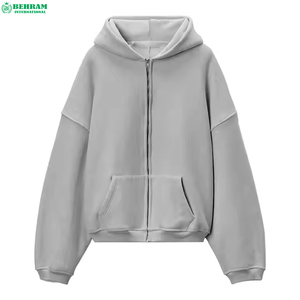 2026 Haute Qualité Personnalisable Zippé Noir Unisexe Délavé Coupe Classique 100% Coton Respirant Séchage Rapide Hiver Grammage Épais - Product Image 1