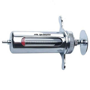 Jeringa Veterinaria de Plástico Reutilizable de Tipo Corto de 20 ml, Barril de Vidrio, Calidad de Laboratorio - Product Image 1