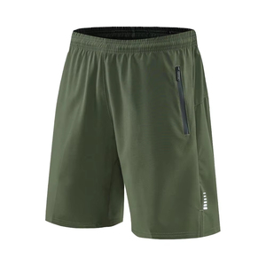 Short de sport décontracté d'été en rayonne pour hommes Short de sport respirant Streetwear solide Fermeture à taille élastique Short cargo d'entraînement de course à pied - Product Image 3