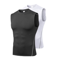 Tank Top kaus tanpa lengan untuk pria, Tank Top olahraga Gym Tank Top asam cuci kustom lari kebugaran pria