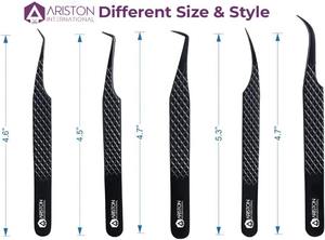 แหนบต่อขนตาปลอม5ปลายไฟเบอร์แหนบต่อขนตาปลอมทำจากสเตนเลสสตีลแบบญี่ปุ่นฉลากส่วนตัว - Product Image 5