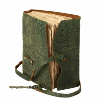 Journal en cuir gaufré floral vert avec serrure à clé Journal de voyage fait à la main carnet de croquis et cahier 200 pages 7x5 pouces livre Vintage