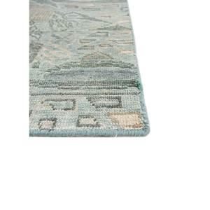 Alfombra de Lana Anudada a Mano Erbe, Azul Gs-1534, Patrón de Diamantes Abstracto, Alfombra Rectangular Hecha a Mano para Pasillo, Sala de Estar - Product Image 4