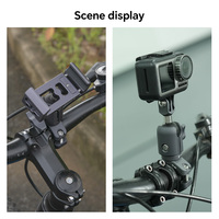 Support de téléphone portable à bras unique pour vélo et moto, base à boulon en U pour rotule de 1 pouce, pince compatible en alliage d'aluminium réglable