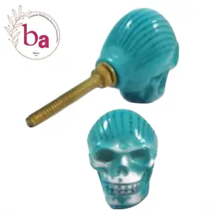 Export quality Turquoise Skull Resin cabinet cupboard drawer door knobs & Pull Handle [HBRMW 189]