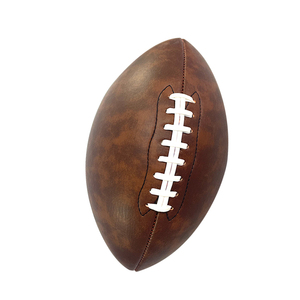 Balles de rugby vintage en cuir avec logo personnalisé pour les sports d'entraînement et l'extérieur en caoutchouc PVC PU pour les promotions - Product Image 4