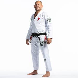Unisex <b>Storm</b> Customized White Kimono and Karate Jiu-Jitsu Gi High Quality Quick Dry Breathable 100% Cotton Embroidered Uniform - Product Image 3