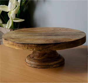 ขาตั้งเค้กไม้ที่สวยงามสำหรับการตัดเค้กวันเกิดและวันครบรอบ - Product Image 3