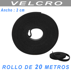Nastro Adesivo a Strappo 20M - Biadesivo per Chiusura a Velcro per Organizzazione di Indumenti e Borse - Product Image 1
