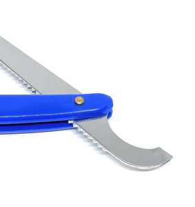 Rasoirs pour la gorge à coupe droite en acier inoxydable pour hommes de taille personnalisée Rasoirs professionnels de salon de coiffure à poignée enduite de papier Rasage avec logo - Product Image 4