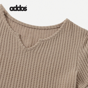 Conjunto de Camiseta y Pantalones Cortos de Algodón Transpirable para Mujer, Estilo Casual, Color Sólido, por Encima de la Rodilla, Novedad de Verano 2025 - Product Image 6