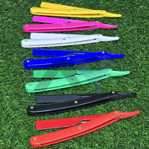 Navajas de Barbero ABS con Mango de Plástico, Cuchilla Intercambiable Expuesta, Navaja de Afeitar Deslizante, Logotipo Personalizado para Barberos, Profesional y Personal - Product Image 2