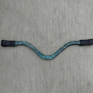 Bande en cuir véritable froissé en cristal pour cheval de claquettes, boucles cousues, vente en gros, 100 m - Product Image 4