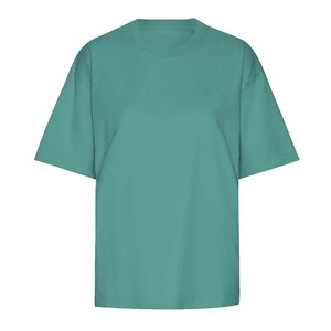 Camisetas de algodón 100% informales para mujer, ropa de calle ligera transpirable para verano, diseño liso cómodo y pesado - Product Image 1