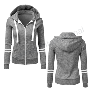 Sudaderas deportivas de Otoño Invierno para mujer, sudaderas con capucha de gimnasio de gran tamaño con logotipo personalizado, venta al por mayor, cuello con capucha, posición frontal del logotipo - Product Image 3