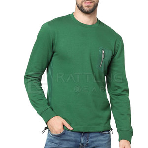 Sweat-shirt pour homme de haute qualité 2024, respirant, 100% coton, uni, séchage rapide, pull décontracté pour l'hiver, teinture unie - Product Image 1