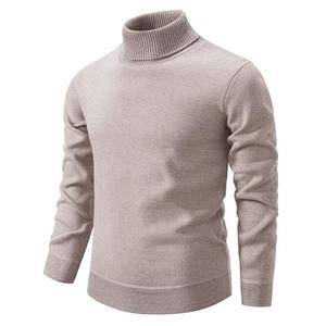 Nouveau automne pull hommes pull col rond Patchwork à manches longues chaud mince chandails hommes décontracté mode pull hommes vêtements - Product Image 5