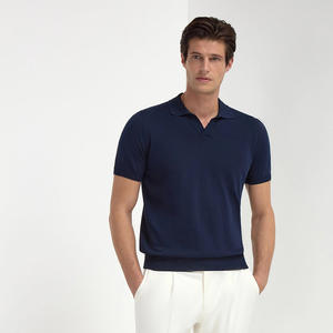 Venta al por mayor de polos para hombres, camisetas de algodón, ropa de gimnasio de talla grande, cuello de marca, Polo informal de negocios - Product Image 1