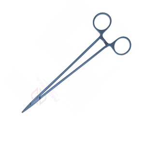 DeBakey Needle Holder Forceps Straight Blue Coated Stainless Steel Manual Professional <b>Precision</b> Suture <b>Tool</b> Surgical SURGICAL - Product Image 4