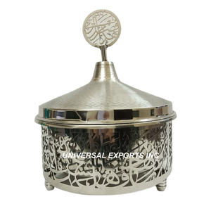 Marmite en acier inoxydable martelé miroir poli à la main Designer casserole nouveauté luxe métal chauffe-plats - Product Image 4