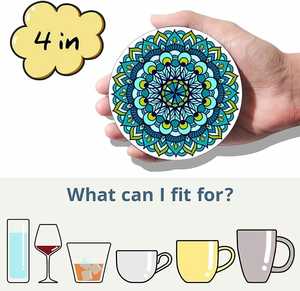 ที่รองแก้วชาทำด้วยมือทำจากไม้ MDF และถ้วยกาแฟทำจากอินเดียอุปกรณ์เสริมสำหรับเครื่องดื่มเรซิน - Product Image 3