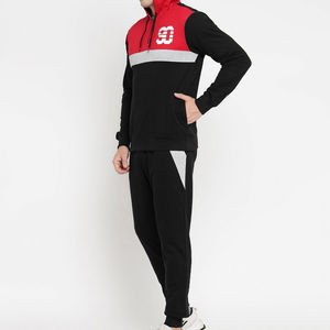 Ensemble de survêtement pour homme respirant à capuche pour l'hiver - Vêtements de sport élégants, légers, 100% coton, tenue d'entraînement - Product Image 2