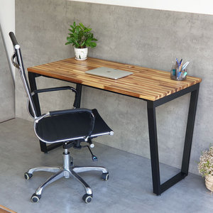 120x60cm Acacia Wood Office <b>Desk</b> and Chair Combo with Assembled Legs CB68196 for <b>Computer</b> Use - Product Image 2