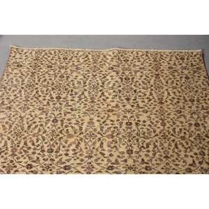 Classic Beige Brown 4.8 X 5.7ft Woolen Turkish <b>Rug</b> Patchwork Design for Entryway Living Room <b>Bedroom</b> Rectangular Hallway Latex - Product Image 5